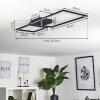 Doyon Plafondlamp LED Zwart, 1-licht