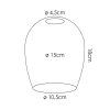 Lampenkap van glas  Vevino Reserve glas, reserveonderdeel Amber, Duidelijk