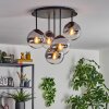 Gastor Plafondlamp, Kogellampje 45 cm Chroom, Duidelijk, Rookkleurig, 5-lichts
