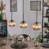 Koyoto Hanglamp, Kogellampje, Hanglamp Amber, 3-lichts