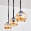 Koyoto Hanglamp, Kogellampje, Hanglamp Amber, 3-lichts