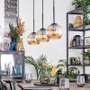 Koyoto Hanglamp, Kogellampje, Hanglamp Amber, 3-lichts