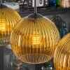 Koyoto Hanglamp, Kogellampje, Hanglamp Goud, Duidelijk, 3-lichts