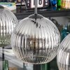 Koyoto Hanglamp, Kogellampje, Hanglamp Duidelijk, Rookkleurig, 3-lichts