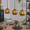 Koyoto Hanglamp, Kogellampje, Hanglamp Goud, 3-lichts