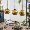 Koyoto Hanglamp, Kogellampje, Hanglamp Goud, 3-lichts