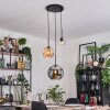 Koyoto Hanglamp, Kogellampje, Hanglamp, Cluster hanglamp Amber, Duidelijk, Rookkleurig, 3-lichts