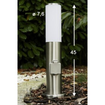 Caserta Plint licht, Staande lamp, Pad licht Roestvrijstalen kleur, 1-licht