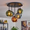 Ripoll Plafondlamp, Kogellampje Blauw, Groen, Koperkleurig, 5-lichts