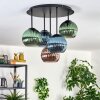 Koyoto Plafondlamp, Kogellampje 45 cm Blauw, Groen, Koperkleurig, 5-lichts