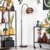 Koyoto Staande lamp, Booglampen Chroom, Zwart, 1-licht