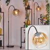 Koyoto Staande lamp, Booglampen Chroom, Zwart, 1-licht
