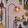 Koyoto Staande lamp, Booglampen Chroom, Zwart, 1-licht