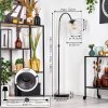 Koyoto Staande lamp Chroom, Zwart, 1-licht