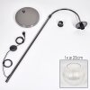 Koyoto Staande lamp Chroom, Zwart, 1-licht
