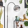 Koyoto Staande lamp, Booglampen Chroom, Zwart, 1-licht