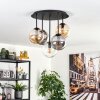 Gastor Plafondlamp, Kogellampje 45 cm Amber, Duidelijk, Rookkleurig, 5-lichts