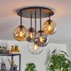 Gastor Plafondlamp, Kogellampje 45 cm Amber, Duidelijk, Rookkleurig, 5-lichts