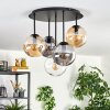 Gastor Plafondlamp, Kogellampje 45 cm Amber, Duidelijk, Rookkleurig, 5-lichts