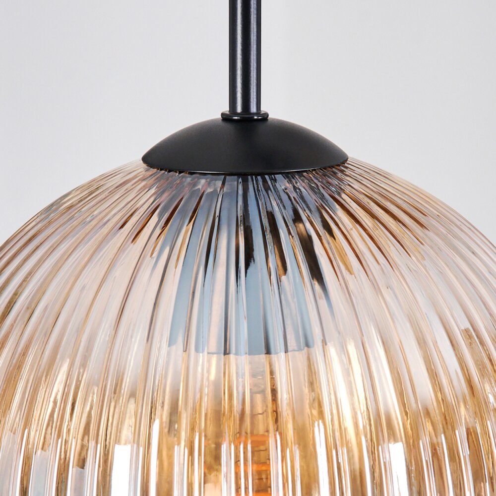Koyoto Hanglamp, Kogellampje, Cluster hanglamp Amber, Duidelijk, Rookkleurig, 5-lichts