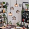 Koyoto Hanglamp, Kogellampje, Cluster hanglamp Amber, Duidelijk, Rookkleurig, 5-lichts