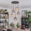 Koyoto Hanglamp, Kogellampje, Cluster hanglamp Amber, Duidelijk, Rookkleurig, 5-lichts