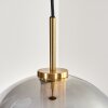 Koyoto Hanglamp, Kogellampje, Hanglamp Goud, Zwart, 1-licht