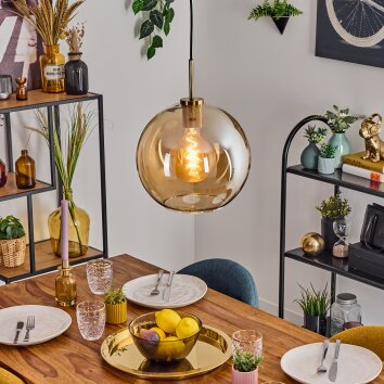 Koyoto Hanglamp, Kogellampje, Hanglamp Goud, Zwart, 1-licht Koyoto Hanglamp, Kogellampje, Hanglamp Goud, Zwart, 1-licht