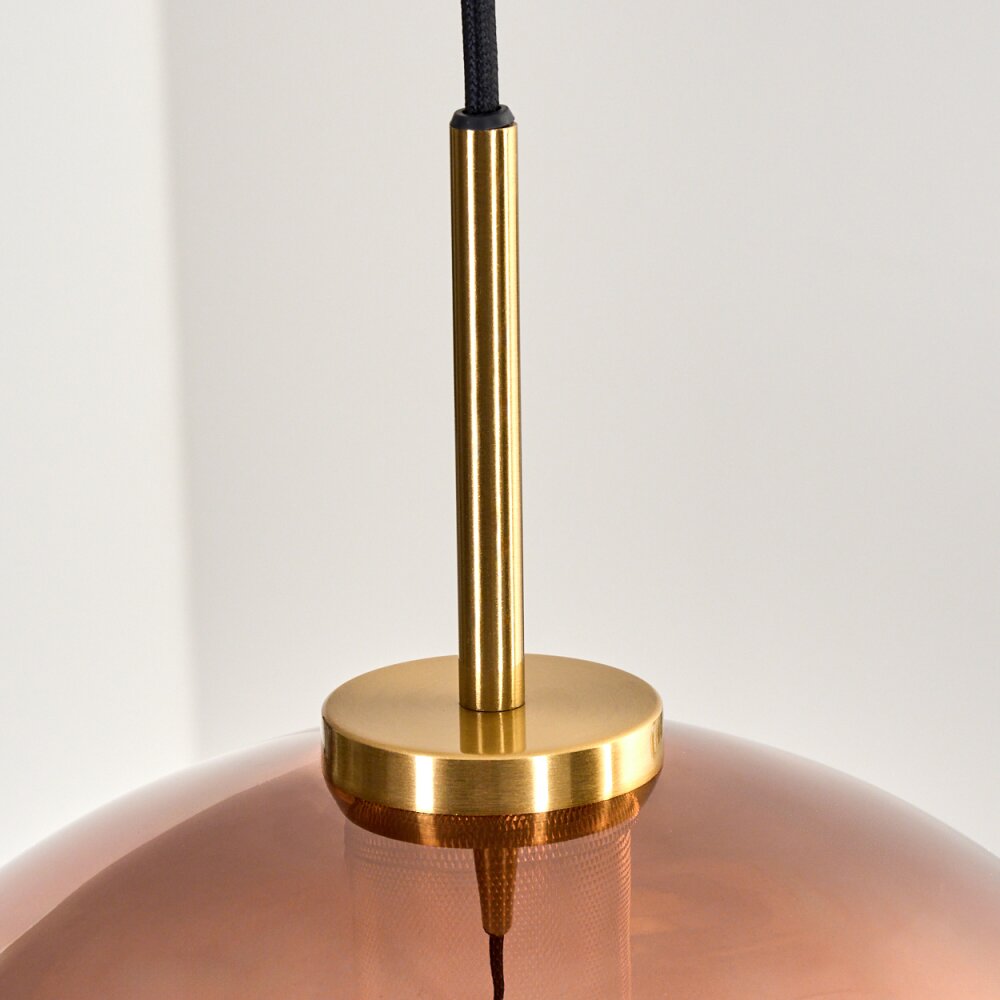 Koyoto Hanglamp, Kogellampje, Hanglamp Goud, Zwart, 1-licht
