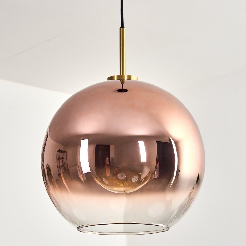 Koyoto Hanglamp, Kogellampje, Hanglamp Goud, Zwart, 1-licht
