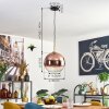 Koyoto Hanglamp, Kogellampje, Hanglamp Goud, Zwart, 1-licht
