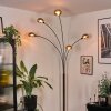 Nikkala Staande lamp Chroom, Zwart, 5-lichts