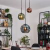 Ripoll Hanglamp, Kogellampje, Cluster hanglamp Blauw, Groen, Koperkleurig, 3-lichts