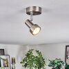 Edain Plafondlamp, Plafondspot LED Chroom, Nikkel mat, 1-licht