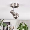 Edain Plafondlamp, Plafondspot LED Chroom, Nikkel mat, 1-licht