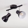 Farel Plafondlamp, Plafondspot Chroom, Zwart, 2-lichts