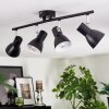 Farel Plafondlamp, Plafondspot Chroom, Zwart, 4-lichts