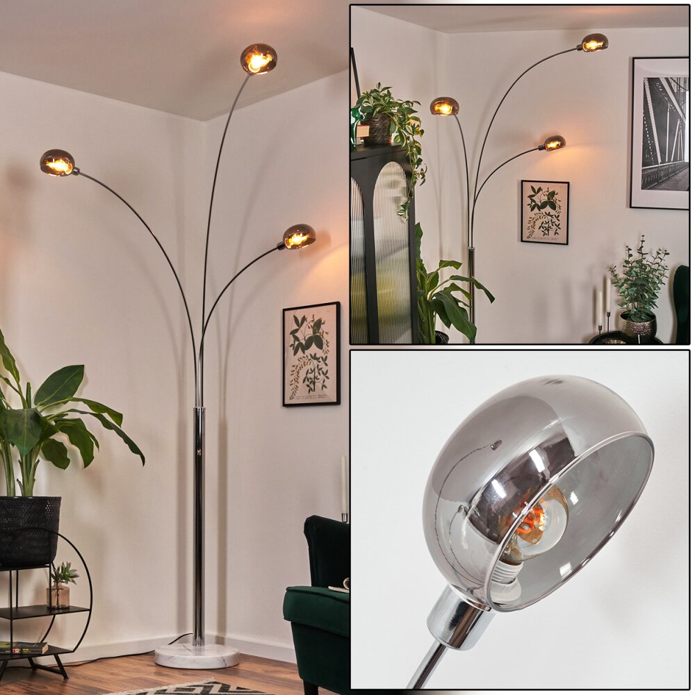 Nikkala Staande lamp Chroom, Wit, 3-lichts main product photo