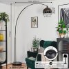 Baloca Staande lamp, Booglampen Chroom, Zwart, 1-licht