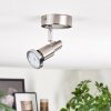 Firan Plafondlamp, Plafondspot LED Chroom, Nikkel mat, 1-licht