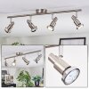 Firan Plafondlamp, Plafondspot LED Chroom, Nikkel mat, 4-lichts