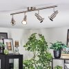 Firan Plafondlamp, Plafondspot LED Chroom, Nikkel mat, 4-lichts