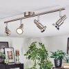 Firan Plafondlamp, Plafondspot LED Chroom, Nikkel mat, 4-lichts