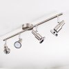 Firan Plafondlamp, Plafondspot LED Chroom, Nikkel mat, 4-lichts
