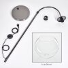 Koyoto Staande lamp Chroom, Zwart, 1-licht