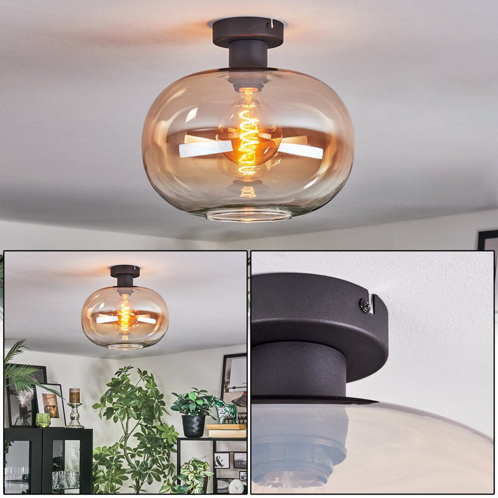 Apedo Plafondlamp Amber, Duidelijk, 1-licht main product photo