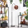 Koyoto Staande lamp Chroom, Zwart, 1-licht