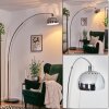 Baloca Staande lamp, Booglampen Chroom, Zwart, 1-licht