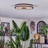 Ganor Plafondlamp LED Zwart, Wit, 1-licht, Afstandsbediening
