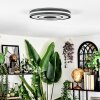 Ganor Plafondlamp LED Zwart, Wit, 1-licht, Afstandsbediening